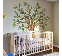 Runtoo Stickers Muraux Grand Arbre Autocollant Mural Plantes Vertes XXL Deco Stickers Salon Salle de Bain Chambre Enfants Bébé Décoration