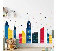 Runtoo Stickers Muraux Super Héros Autocollant Mural Colorés Enfant Silhouette Deco Stickers Chambre Enfants Garçon Bébé Décoration