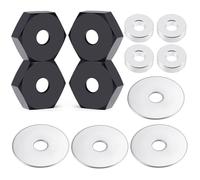 Runup Lot de 4 adaptateurs de moyeu hexagonaux CNC de 14 mm à 17 mm pour 1/8 Typhon/Kraton/Outcast/Notorious RC Big Rock Crawler Offroad Monster truck Upgrade