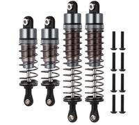 Runup Lot de 4 amortisseurs à huile en aluminium (avant et arrière) réglables assemblés pour TA-mi-ya DT-03 / DT-02 / TT-02B RC Car Upgrade Pièces (titane)