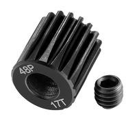 Runup Pignon de moteur en acier 48P alésage 5 mm 17-29T pour Arrma HPI Kyosho Losi Axial Tra-xxas Tamiya 1/5 1/6 1/8 1/10 RC Voiture Monster Truck Buggy (17T)