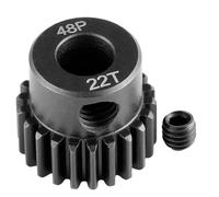 Runup Pignon de moteur en acier 48P alésage 5 mm 17-29T pour Arrma HPI Kyosho Losi Axial Tra-xxas Tamiya 1/5 1/6 1/8 1/10 RC Voiture Monster Truck Buggy (22T)