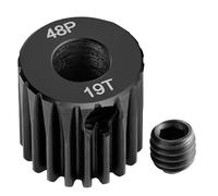 Runup Pignon de moteur en acier 48P alésage 5 mm 17-29T pour Arrma HPI Kyosho Losi Axial Tra-xxas Tamiya 1/5 1/6 1/8 1/10 RC Voiture Monster Truck Buggy (19T)