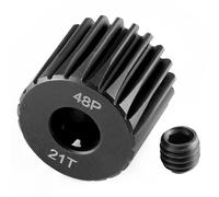 Runup Pignon de moteur en acier 48P alésage 5 mm 17-29T pour Arrma HPI Kyosho Losi Axial Tra-xxas Tamiya 1/5 1/6 1/8 1/10 RC Voiture Monster Truck Buggy (21T)