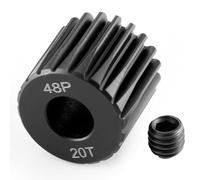 Runup Pignon de moteur en acier 48P alésage 5 mm 17-29T pour Arrma HPI Kyosho Losi Axial Tra-xxas Tamiya 1/5 1/6 1/8 1/10 RC Voiture Monster Truck Buggy (20T)