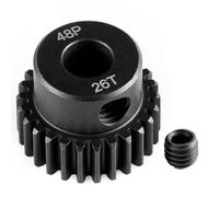 Runup Pignon de moteur en acier 48P alésage 5 mm 17-29T pour Arrma HPI Kyosho Losi Axial Tra-xxas Tamiya 1/5 1/6 1/8 1/10 RC Voiture Monster Truck Buggy (26T)