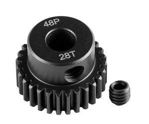 Runup Pignon de moteur en acier 48P alésage 5 mm 17-29T pour Arrma HPI Kyosho Losi Axial Tra-xxas Tamiya 1/5 1/6 1/8 1/10 RC Voiture Monster Truck Buggy (28T)