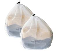 Runxingfu Mesh Laundry Bag 2 pcs Fine Mesh Laundry Bag with Drawstring Heavy Duty Mesh Laundry Bag Premium Laundry Bag Laundry Linen Bag Portable Laundry Bag Organiser Bag For Washing Machine