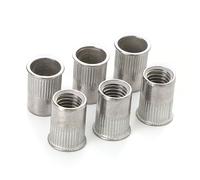 Runxingfu Métrique Acier Inoxydable 304 Ecrou à Rivet Tête Plate Insert Fileté Ecrou à Collerette Demi-hex Tête Fraisée Écrou Moleté M3 M4 M5 M6 M8 M10 M12