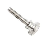 Runxingfu Plat Pouce Écrou Boulon - Moleté Vis a Oreilles Acier Inoxydable Boulons Rond Poignée Écrou Boutons Boulons M5 M6