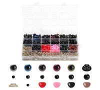 runxsam 800 pcs Yeux de sécurité Noirs 5-12 mm pour Crochet/DIY