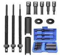 Runyu Lot de 12 extracteurs de roulement pour moto 9-23 mm - 5 tailles - Extracteur d'intérieur pour roulements à billes - Démontage de roulements pour motos et vélos