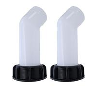 RUNYU Lot de 2 robinets de sortie IBC, adaptateur IBC S60 x 6, filetage grossier, bec de sortie IBC, accessoires de réservoir IBC, couvercle de vidange, bouchon de soupape, filetage intérieur pour