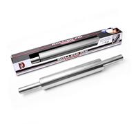 RUNYU Rouleau à pâtisserie en acier inoxydable antiadhésif - Diamètre : 5 x 43 cm - Avec poignée - Accessoire de cuisson - Pour fondant, pizza, boulettes, pain, gâteau, pâte à pâtes, pâte brisée