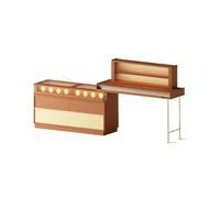 RUNZE765Z Coiffeuse Ensemble de Commode Vintage en Bois Massif - Table Maquillage d'angle française Chic avec Armoire Rangement Commode