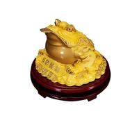 RUNZE765Z Décorations d'intérieur Chinois Feng Shui Trois Pattes Argent Grenouille Chanceux Chinois en Laiton Statue Richesse Traditionnelle Feng Shui au Bureau(Grand)