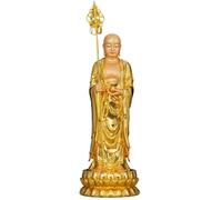 RUNZE765Z Décorations d'intérieur Golden Family Buddha Hall Pure Copper Statue Ornament Standing Living Room Worship Feng Shui au Bureau(Moyen)