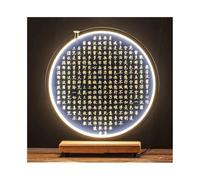 RUNZE765Z Décorations d'intérieur Lampe Sutra en Bois Forme de cœur, Statue Bouddha Circulaire, décoration Feng Shui dans l'entrée du Salon Feng Shui au Bureau
