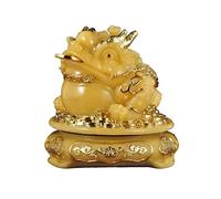 RUNZE765Z Décorations d'intérieur Les crapauds à Trois Pattes attirent la Richesse, Ornements, Sculpture de géomancie Porte-Bonheur, décoration Maison, Cadeaux artisanaux Feng Shui au Bureau(Petit)
