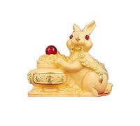 RUNZE765Z Décorations d'intérieur Ornements de Lapin du Zodiaque Faits à la Main, Sculpture polygones, Feng Shui, Richesse, prospérité Feng Shui au Bureau(Grand)