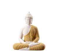 RUNZE765Z Décorations d'intérieur Petite Statue de Bouddha en céramique Jaune, Ornement for méditation, Salon, entrée, Bureau, Feng Shui Feng Shui au Bureau