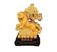 RUNZE765Z Décorations d'intérieur Sculpture de Tigre du Zodiaque et d'arbre Fortune, décorations Bureau, présage géomantique Porte-Bonheur, Ornements Cadeaux Feng Shui au Bureau