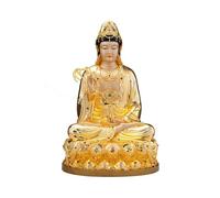 RUNZE765Z Décorations d'intérieur Statue de Bouddha en cuivre Pur doré, décoration Maison, Statue Assise, Salon, entrée, Feng Shui Feng Shui au Bureau(Grand)