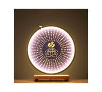 RUNZE765Z Décorations d'intérieur Statue de Bouddha, Ornements, Anneaux Lampe, décorations Bureau, Feng Shui d'entrée Feng Shui au Bureau(Purple)