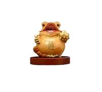 RUNZE765Z Décorations d'intérieur Statue de Fortune Feng Shui Argent Grenouille Richesse en Laiton décoration la Maison Figurine Attirer prospérité décor Bureau Feng Shui au Bureau