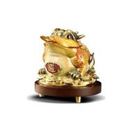 RUNZE765Z Décorations d'intérieur Statue de Fortune Feng Shui Grenouille d'argent, Attirer la Richesse et Bonne Chance, décor Chinois décoration Bureau à Domicile Feng Shui au Bureau