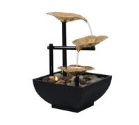 RUNZE765Z Fontaine de Table Petite Fontaine de Bureau en Fer, décoration d'intérieur en Forme de Lotus, Ornement de méditation Zen Fontaine Interieur
