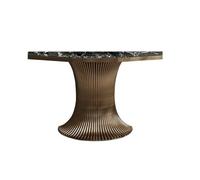 RUNZE765Z Table d'appoint Table d'entrée en marbre, présentoir de décoration Salon avec Rangement pour Le Couloir(XS)