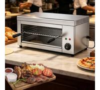 RUODATONLY 2000W Gril Salamandre Multifonction en Acier Inoxydable - Grill Électrique pour Steaks Et Fromages, Montage Mural Ou sur Pied, Plateau De Cuisson De 45 X 26 Cm