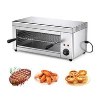RUODATONLY 2000W Salamandre De Cuisine Professionnelle Four Électrique Grill, pour Faire Fondre Le Fromage, Griller des sandwichs et des Steaks (50-300 °C, Récipient Collecteur, Acier Inoxydable)