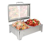 RUODATONLY Chafing Dish Electrique, 9 L Chafing Dish Buffet Electrique Température Réglable, Chauffe Plat Buffet Electrique avec Plaque Chauffante Amovible pour Fêtes, Banquets(1/2 Pan)