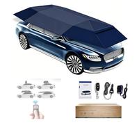 RUODATONLY Tente de Voiture entièrement Automatique, Couverture de Parapluie Portable, abri d'auto Mobile plié, auvent de Protection Automobile, Pare-Soleil,Parasol extérieur 4.6M-Blue
