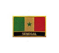 Ruoming 1 écusson brodé drapeau du Sénégal à repasser ou à coudre sur le patch tactique militaire national sénégal (Sénégal)