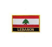 Ruoming 1 patch brodé drapeau du Liban à repasser ou à coudre sur le patch tactique militaire national Liban (Liban)*