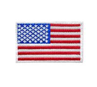 Ruoming Ruoming Écusson brodé thermocollant Drapeau National 6 - 8 x 5,1 cm - Pour vêtements et sacs (États-Unis)