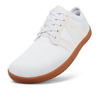 RUOMU Hommes Femmes Pieds Nus Chaussures - Unisexe Chaussures Minimaliste Antidérapant Barefoot Shoes pour Fitness Marche, Blanc, GR.38