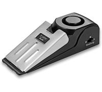 RUON-Mini Vibrateur Sans Fil Déclenché Wedge En Forme De Porte Stopper Alerte Système De Sécurité À Domicile Alarme De Porte Bloc Bloc De Blocage Noir (Pack De 1) Ms-M68