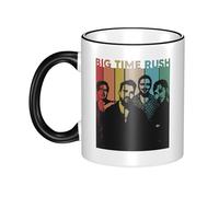 RUOPASWEAST Big Rock Time Music Rush Mug Céramique 330ML - Tasse à Café avec Poignée et Bord Coloré - Design BTR - Résistant au Lave-vaisselle - Cadeau pour Fans de Musique