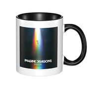 RUOPASWEAST Dra*gons Pop Rock Band Imagine Mug céramique bicolore 330 ml - Tasse à café ou thé avec impression - Vaisselle cadeau pour fans de musique rock - Accessoire cuisine bureau