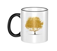 RUOPASWEAST Dra*gons Pop Rock Band Imagine Mug en céramique - Tasse à café ou à thé avec anse 330 ml - Ustensiles de cuisine pour les fans de rock - Cadeau original