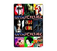 RUOPASWEAST For Indochine-Rock Band Plaque Métal Décorative 20x30cm - Affiche Vintage En Fer Du Groupe Rock Français - Décoration Murale Rétro Pour Fans - Cadeau Musique