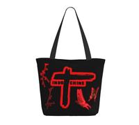 RUOPASWEAST For Indochine-Rock Band Sac fourre-tout pour femme - Sac shopping groupe pop rock français - Grand sac à bandoulière léger pour la plage, le travail, cadeau pour les fans de musique
