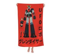 RUOPASWEAST Japanese Manga Golderak Ufŏ%Robot Serviette De Plage Grendizer - Design Manga Robot Japonais UfŌ - 80x130 Cm - Microfibre Super Absorbante - Séchage Rapide - Cadeau pour Fans D'Anime