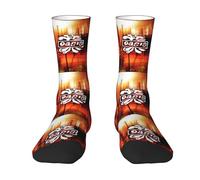 RUOPASWEAST Liam Singer Gallagher Chaussettes mi-mollet colorblock - Chaussettes rétro Britpop pour hommes et femmes - Cadeau pour les fans de rock - Produits dérivés streetwear élégants