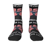RUOPASWEAST Liam Singer Gallagher Chaussettes mi-mollet colorblock - Chaussettes rétro Britpop pour hommes et femmes - Cadeau pour les fans de rock - Produits dérivés streetwear élégants
