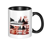 RUOPASWEAST Mode Music De&PE&Che band Mug céramique bord coloré - Tasse café/thé 330 ml - Vaisselle originale pour maison ou bureau - Cadeau fan de musique rock - Accessoire cuisine et décoration